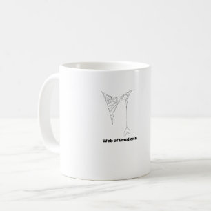 Caneca De Café Camiseta Feminina de Decote em V Tangled Hearts –
