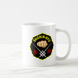 Caneca De Café Camiseta Frente Kanji Karate Estilo Shorin Ryu Mat