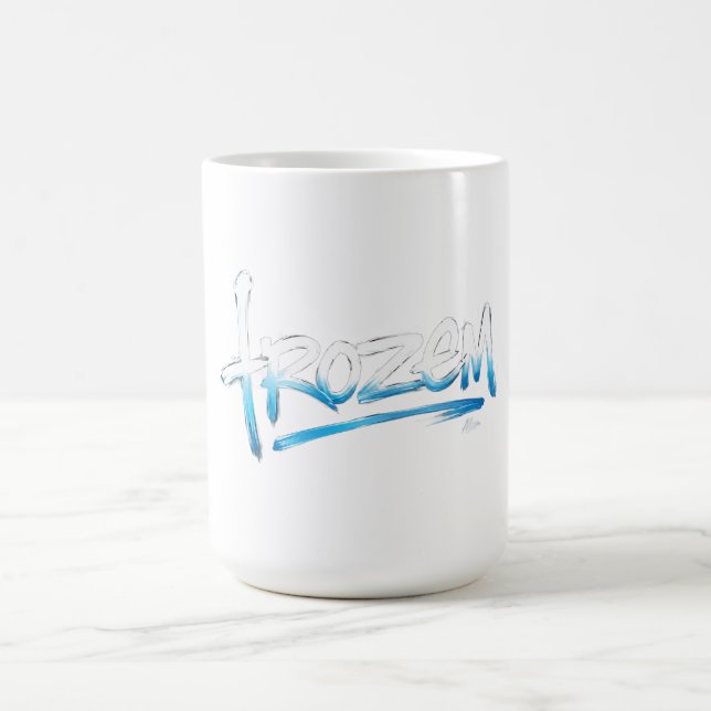 Caneca De Café Camiseta Frozen Text (Centro)