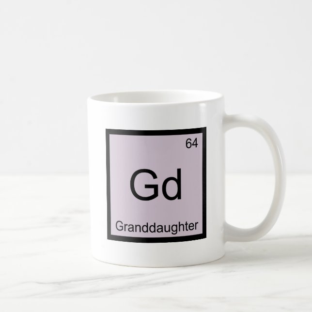 Caneca De Café Camiseta Gd - Símbolo do Elemento Químico da Netos (Direita)