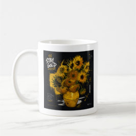 Caneca De Café Camiseta Girassóis Stay Gold | Van Gogh