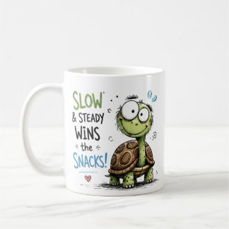 Caneca De Café Camiseta Gráfica de Tartaruga Amante de Lanche Div