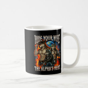 Caneca De Café Camiseta Gráfica Divertida Esconda Sua Mulher O Al