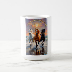 Caneca De Café Camiseta Gráfica Feminina ADOM "Cavalos Galopantes