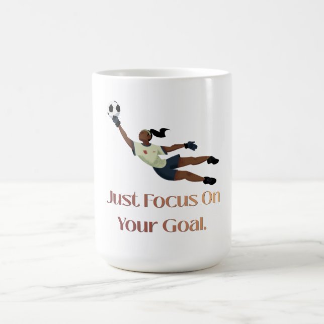 Caneca De Café Camiseta Gráfica Inspiradora para Goleiro de Futeb (Centro)