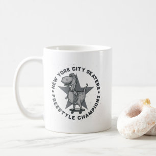 Caneca De Café Camiseta Gráfica Retro Vintage de Skaters da Cidad