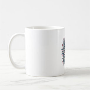 Caneca De Café Camiseta Gráfica Vetorial do Festival de Fogos Pat