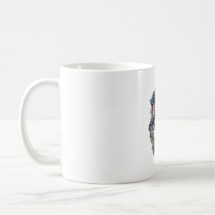 Caneca De Café Camiseta Gráfica Vetorial Enfermeira Patriota_1