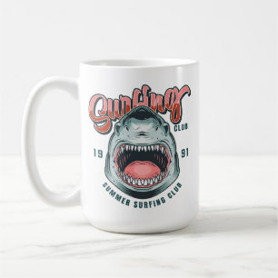 Caneca De Café Camiseta Gráfica Vintage do Retro Surfing Club