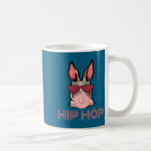 Caneca De Café Camiseta Hip Hop Bunny Óculos de Sol Páscoa