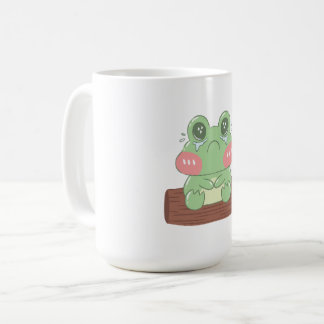 Caneca De Café Camiseta Infantil de Sapo Chorando Fofo | Adorável