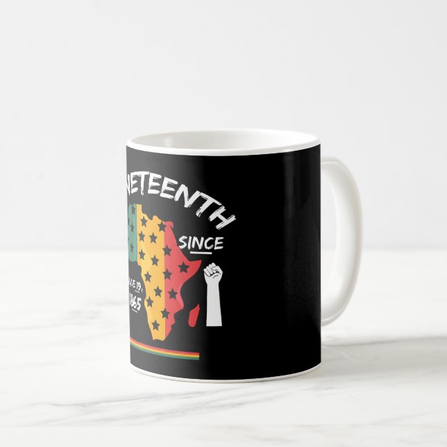 Caneca De Café Camiseta Juneteenth Desde 19 de Junho de 1865 - Co (Frente Esquerda)