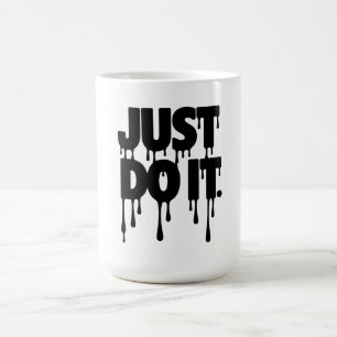 Caneca De Café Camiseta Just Do It! Letras Negrito Retrô