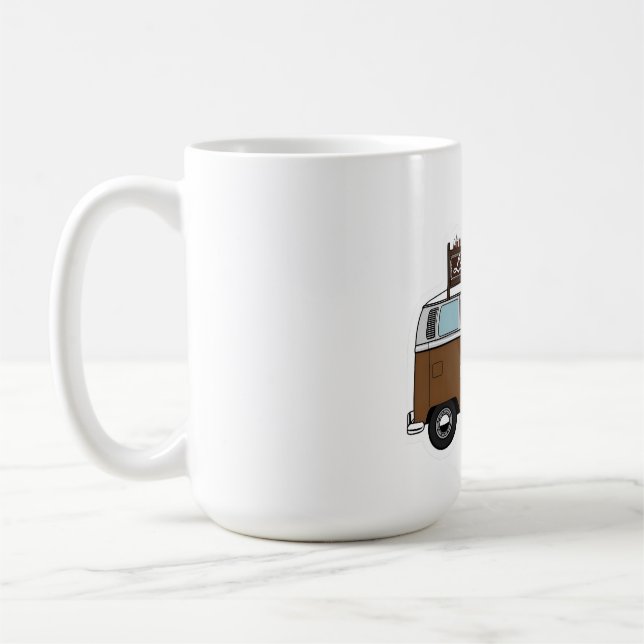 Caneca De Café Camiseta Latte Van Coffee - Camisa Gráfica Bonita (Esquerda)