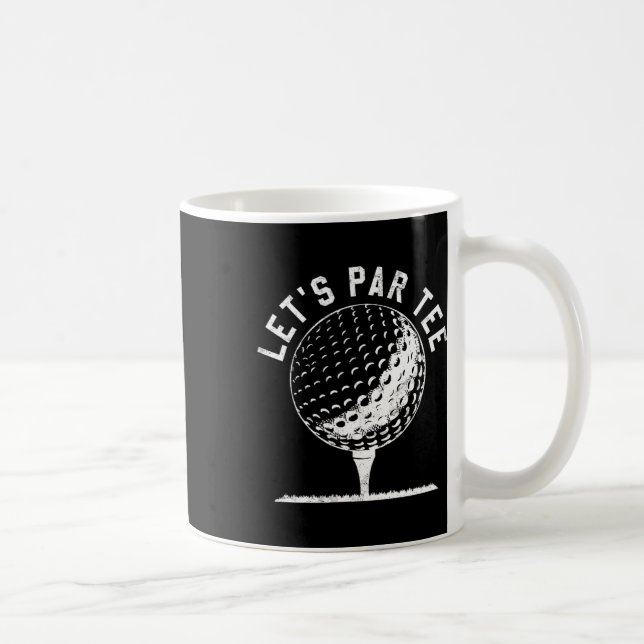 Caneca De Café Camiseta Lets Par Presente Engraçado para Golfista (Direita)