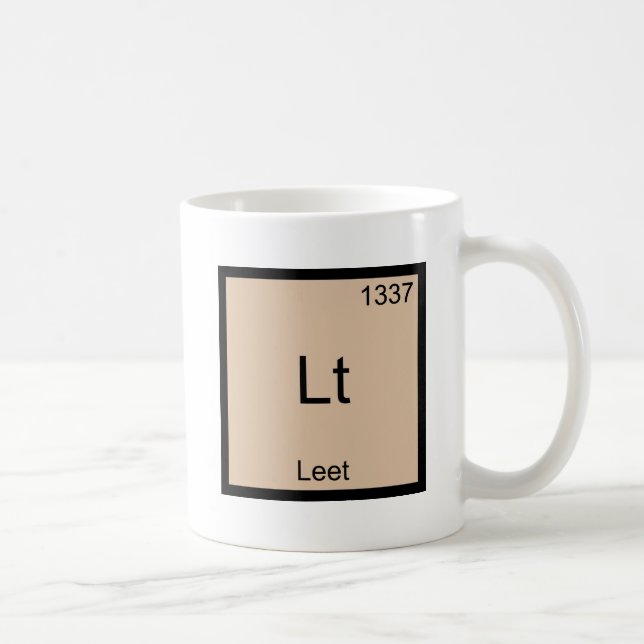 Caneca De Café Camiseta Lt - Símbolo de Elemento Químico Engraçad (Direita)
