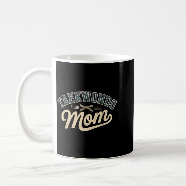 Caneca De Café Camiseta Mãe de Taekwondo13 (Esquerda)