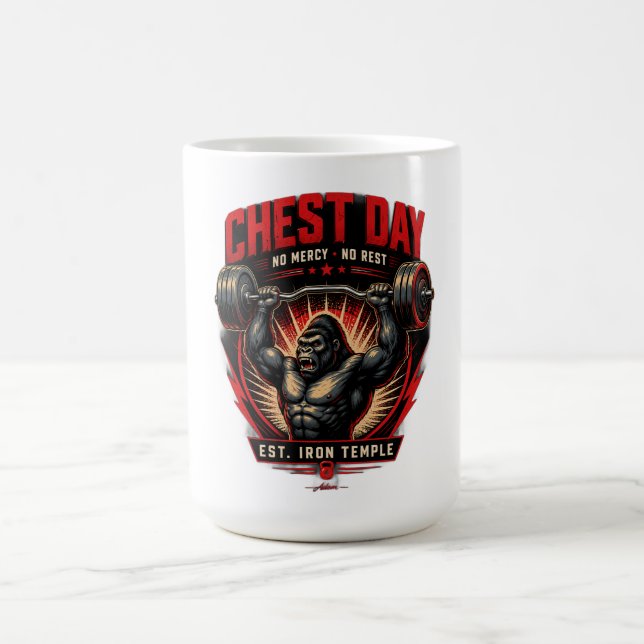 Caneca De Café Camiseta Manga Longa Dia de Peito (Centro)