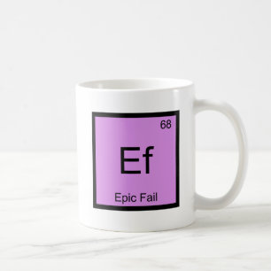 Caneca De Café Camiseta Meme Símbolo de Elemento Químico Ef - Fal