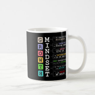 Caneca De Café Camiseta Mentalidade de Crescimento Sala de Aula P