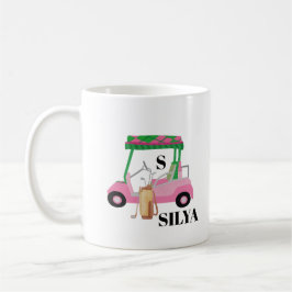 Caneca De Café Camiseta Minimalista de Carrinho de Golfe Fofo – V