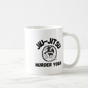 Caneca De Café Camiseta Murder Yoga Engraçada Brazilian Jiu Jitsu