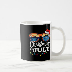 Caneca De Café Camiseta Natal Em Julho Fun Santa Verão Praia