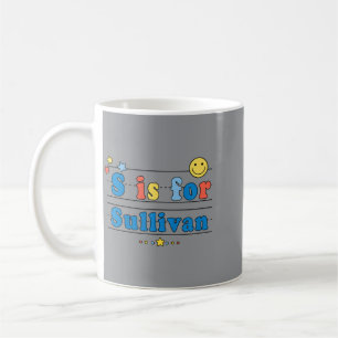 Caneca De Café Camiseta Nome Sullivan Alfabeto S É Para