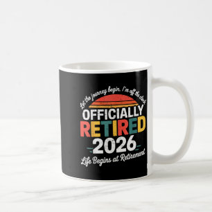 Caneca De Café Camiseta Oficialmente Aposentado 2026 Aposentadori