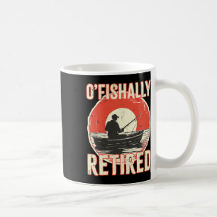 Caneca De Café Camiseta Oficialmente Aposentado Pescador Pai Home