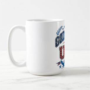 Caneca De Café Camiseta Patriótica 'Deus Abençoe os EUA'