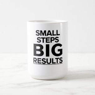 Caneca De Café Camiseta Pequenos Passos Grandes Resultados, Motiv