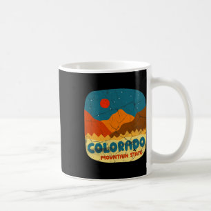 Caneca De Café Camiseta Retro das Montanhas Rochosas do Estado do
