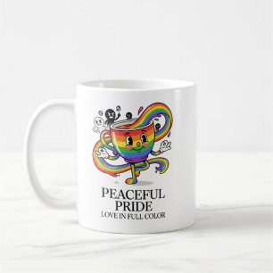 Caneca De Café Camiseta Retro Pacífica Orgulho Círculo Café Color