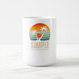 Caneca De Café Camiseta Simple Sunset - Design de vibrações Tropi