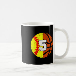 Caneca De Café Camiseta Softll Sketll Número 5 Piada de Aniversár