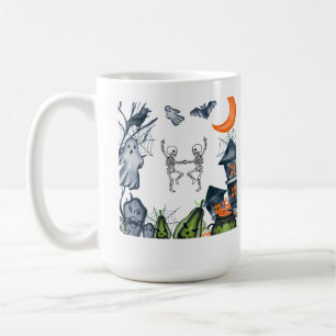 Caneca De Café Camiseta Spooky Party Frame