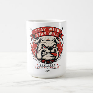 Caneca De Café Camiseta Stay Wild Bulldog