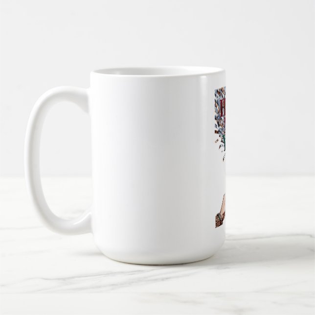 Caneca De Café Camiseta Toasting Hands, Chuva de Confetes Premium (Esquerda)