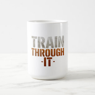 Caneca De Café Camiseta Treino Através Dela   Motivação de Treino