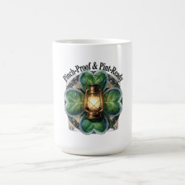 Caneca De Café Camiseta Trevo Lanterna à Prova de Beliscão | “À P