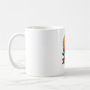 Caneca De Café Camiseta Vintage de Preguiça Design de Humor Lento