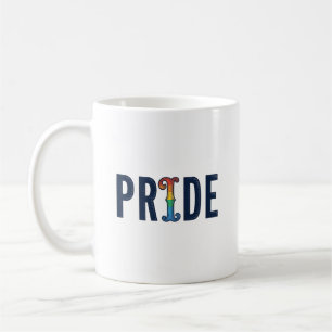 Caneca De Café Camiseta Vintage Orgulho Arco-íris Letreiro Design