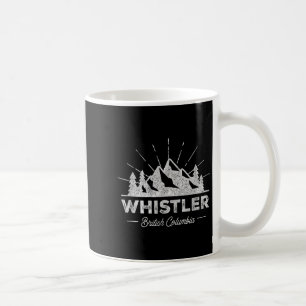 Caneca De Café Camiseta Whistler Colúmbia Britânica Esqui Vintage