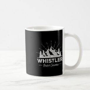 Caneca De Café Camiseta Whistler Colúmbia Britânica Vintage Esqui