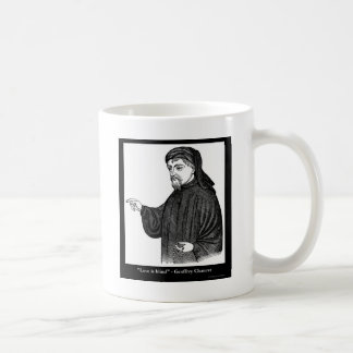 Caneca De Café Camisetas com Citação de Chaucer sobre o Amor ser
