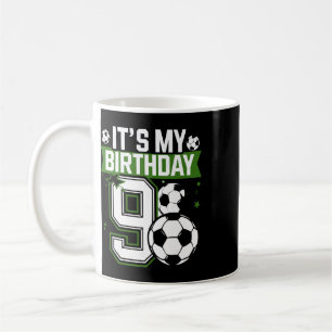 Caneca De Café Camisetas de Aniversariante 9 Futebol É Meu 9º Ani