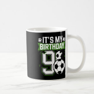 Caneca De Café Camisetas de Aniversário Menino 9 Futebol É Meu 9º