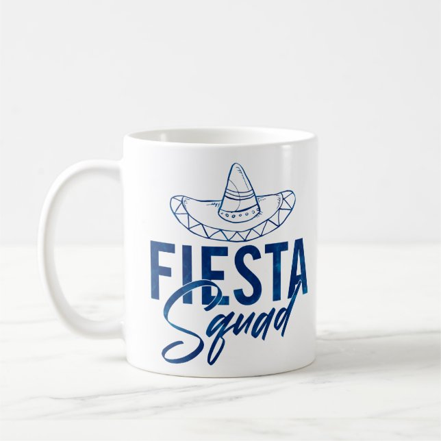 Caneca De Café Camisetas de Despedida de Solteira Fiesta Squad, 3 (Esquerda)