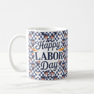 Caneca De Café Camisetas do Dia do Trabalho Patriótico para Traba